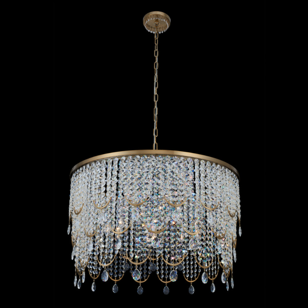 22.5'' Vezzo 9 Light Winter Brass Chandelier