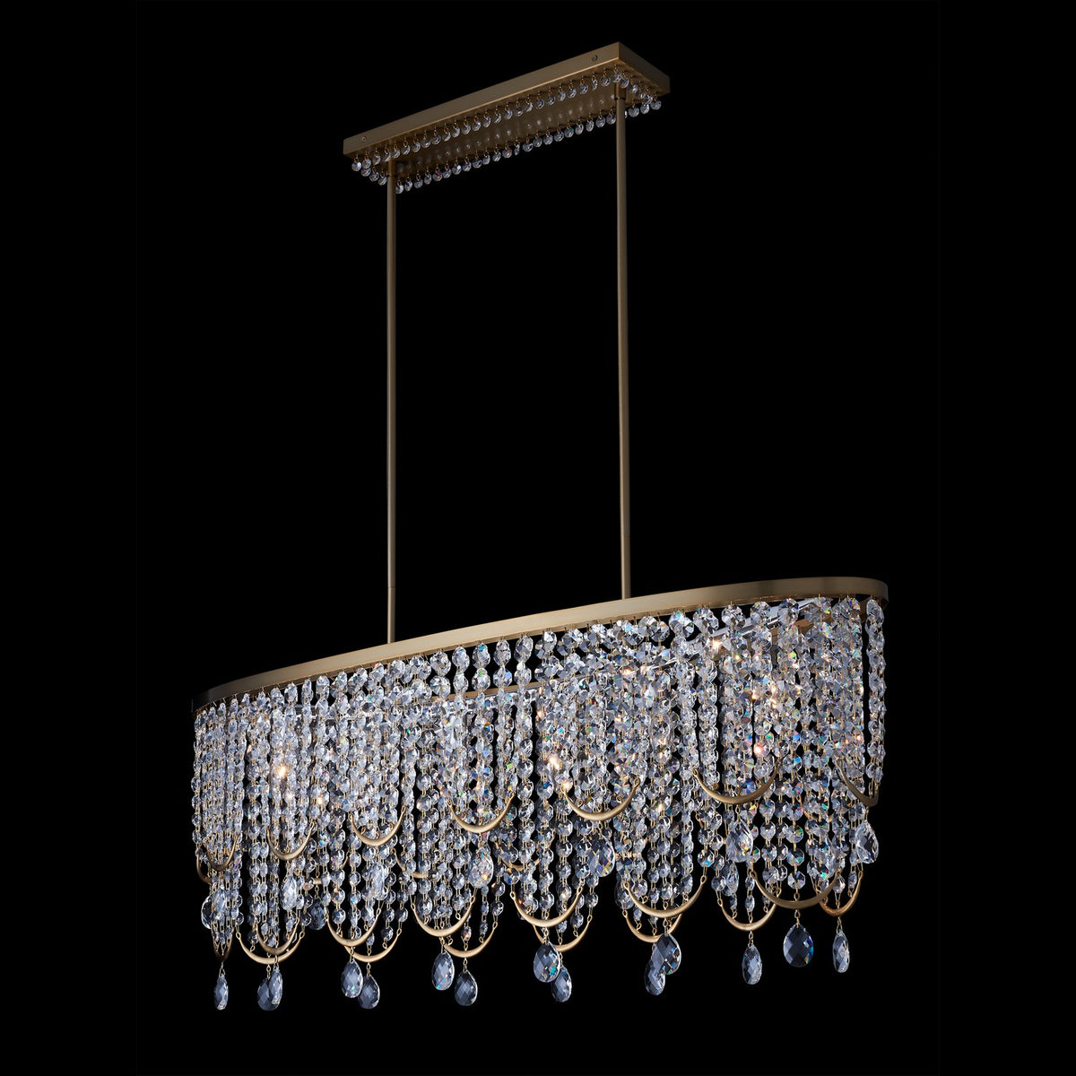 17.5'' Vezzo 6 Light Winter Brass Linear Pendant