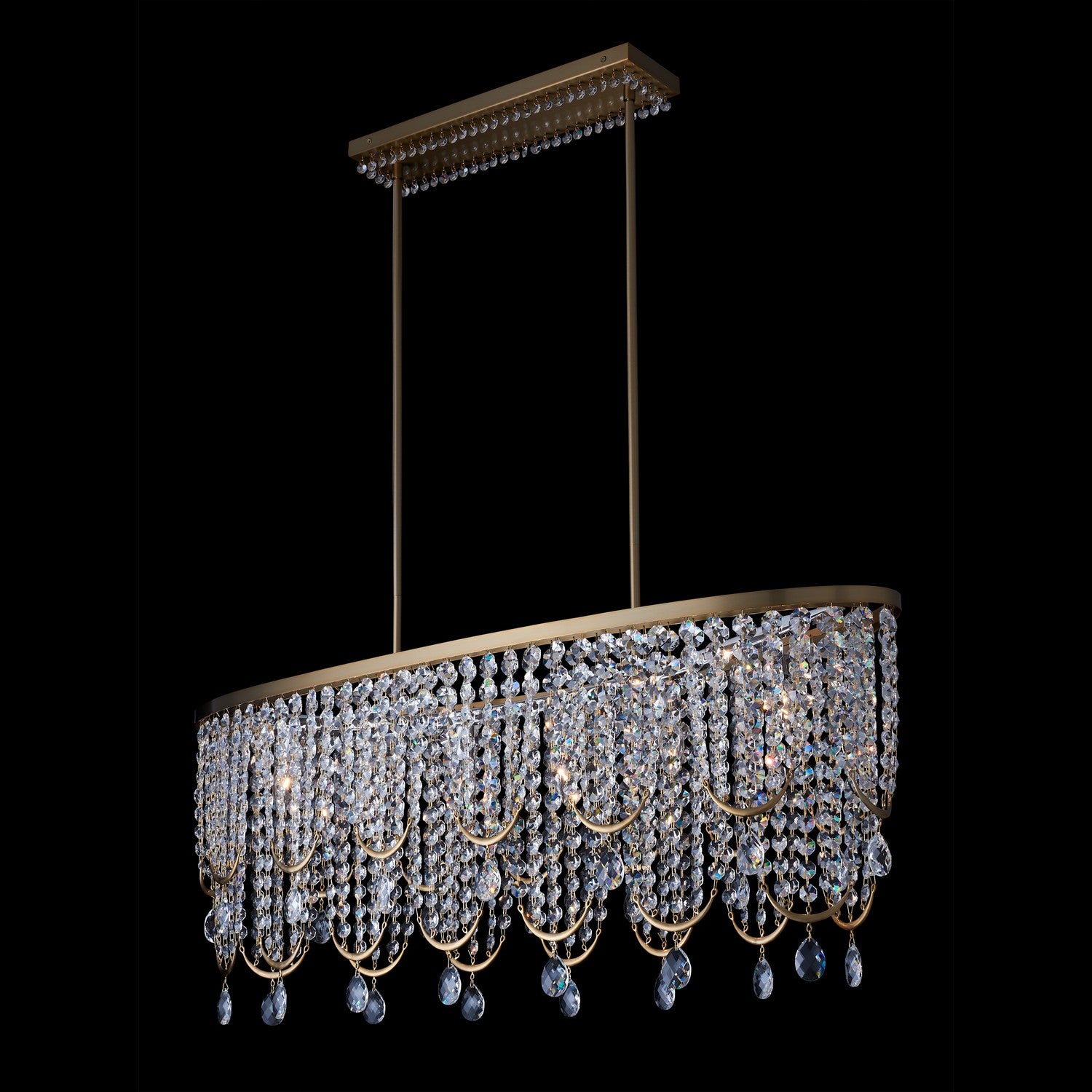 17.5'' Vezzo 6 Light Winter Brass Linear Pendant