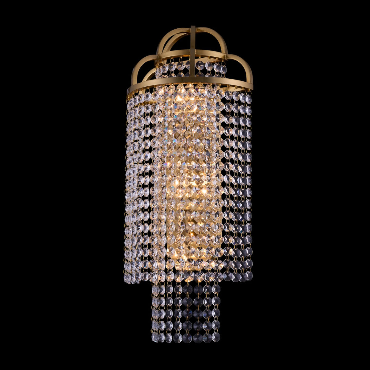 11'' Torta 3 Light True Brass Wall Sconce