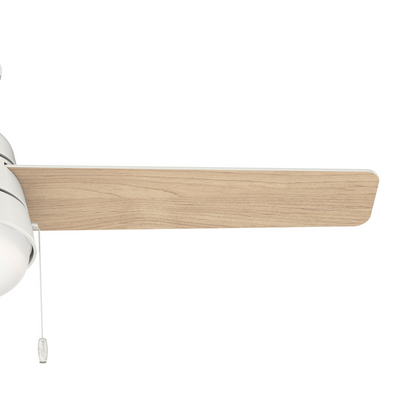 52 inch Aker Fresh White Ceiling Fan with LED Light Kit and Pull Chain
