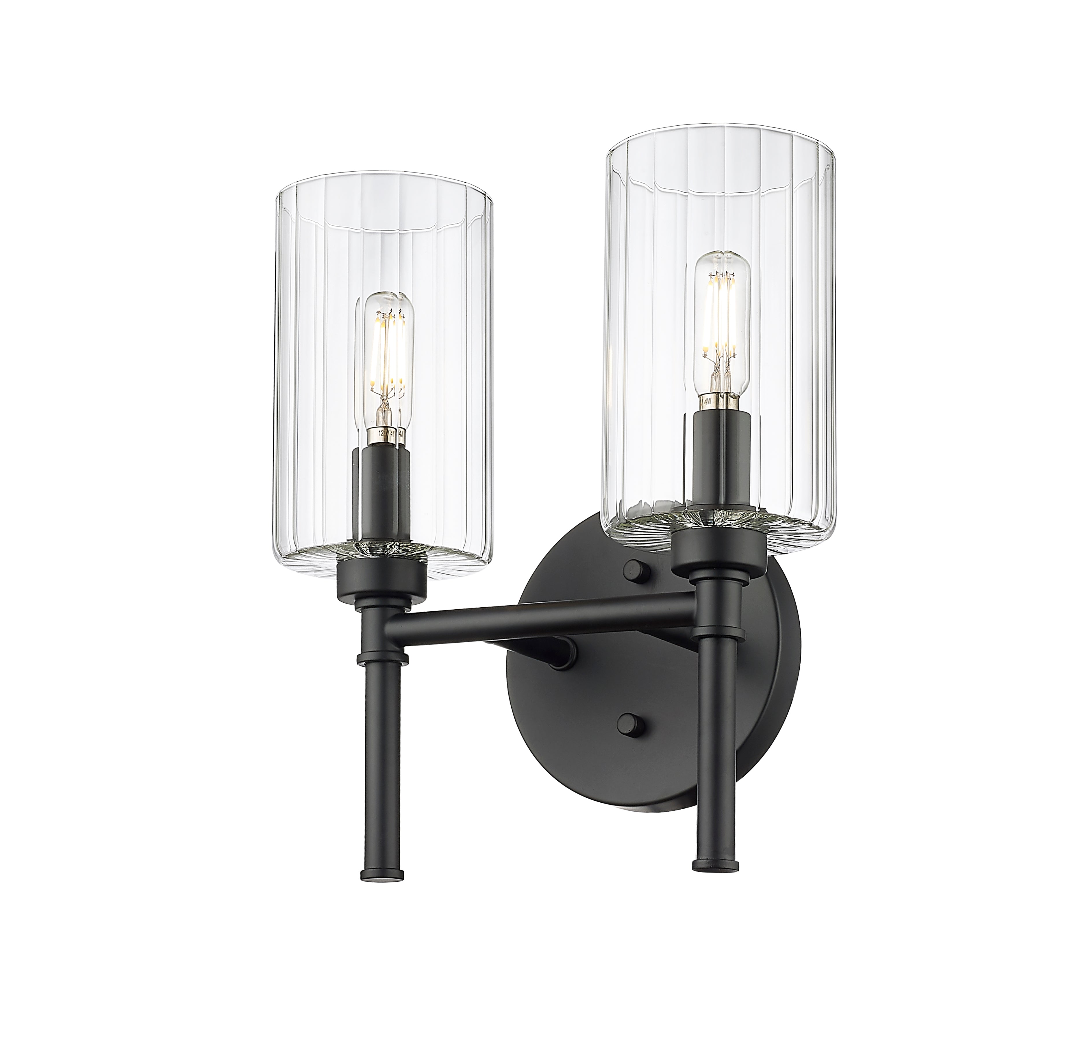 10.5'' Chastine Matte Black 2 Light Bath Vanity