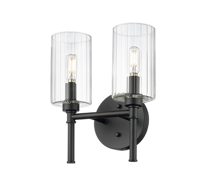 10.5'' Chastine Matte Black 2 Light Bath Vanity