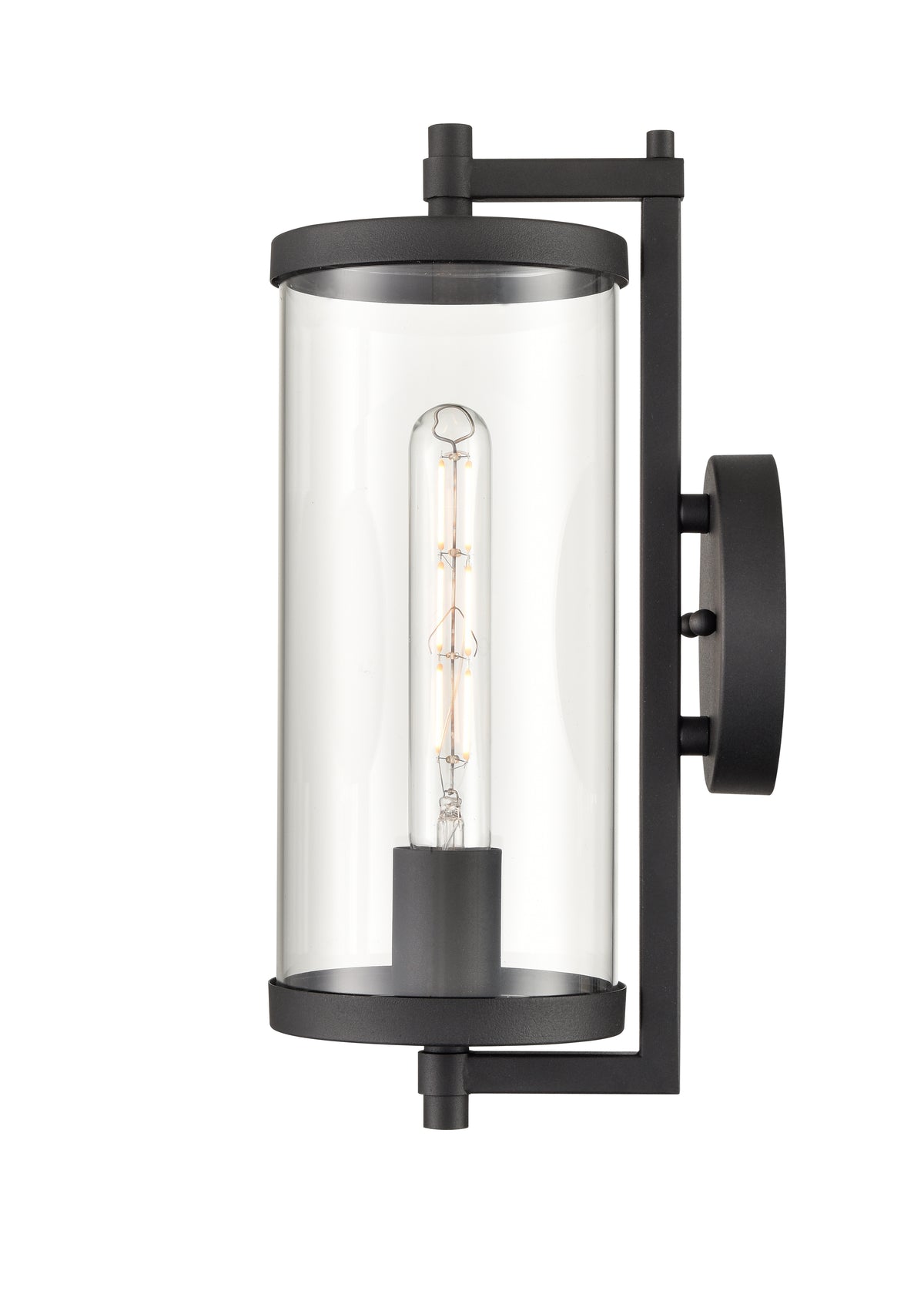14-inch Beckham Textured Black 1-Light Outdoor Wall Sconce