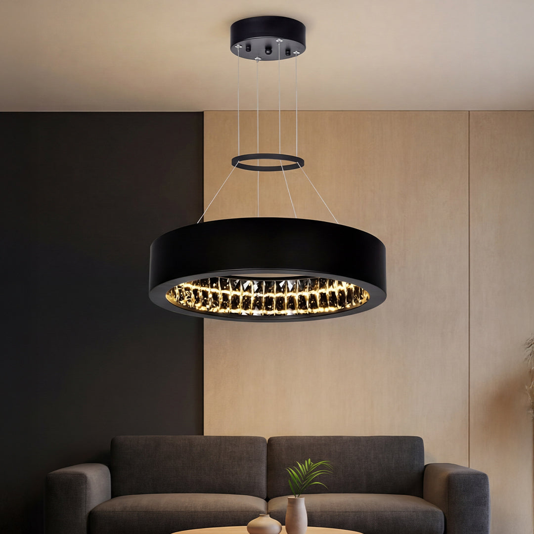 Rosalina Integrated LED Black Chandelier