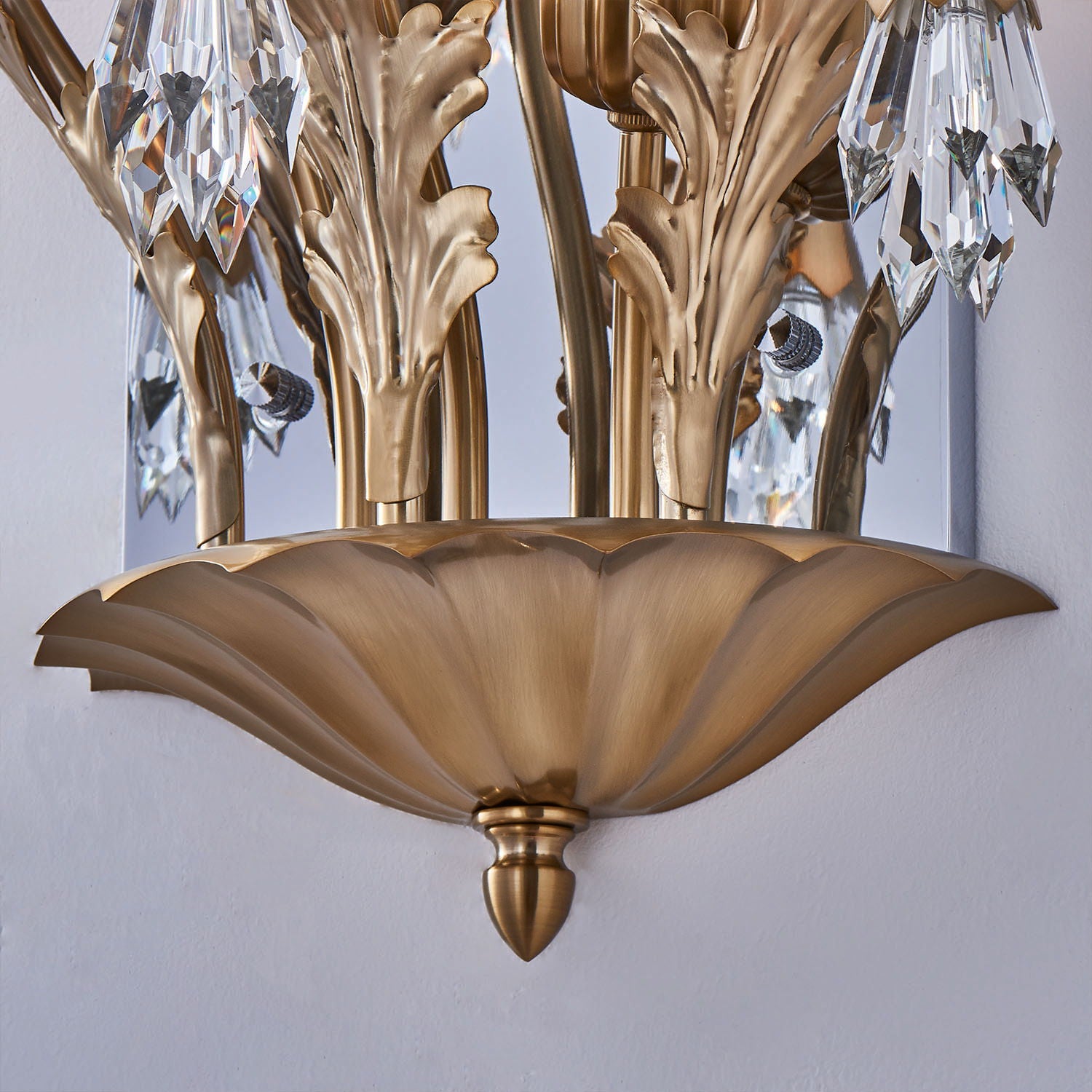 14'' Tulipani 3 Light Winter Brass Wall Sconce