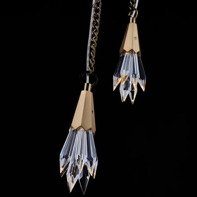 8'' Tulipani 7 Light Winter Brass Multi-Pendant