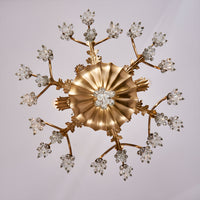 38'' Tulipani 6 Light Winter Brass Chandelier