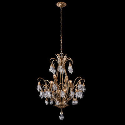 38'' Tulipani 6 Light Winter Brass Chandelier