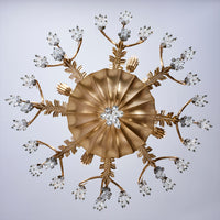 48'' Tulipani 8 Light Winter Brass Chandelier
