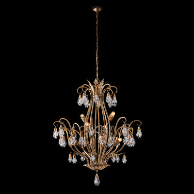 48'' Tulipani 8 Light Winter Brass Chandelier