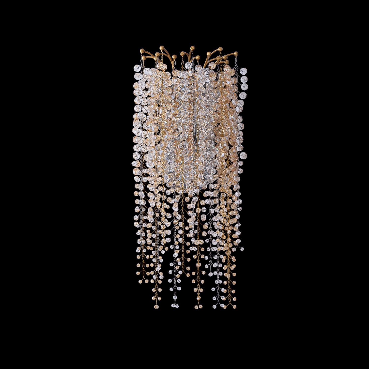12'' Fuji 3 Light True Brass Wall Sconce