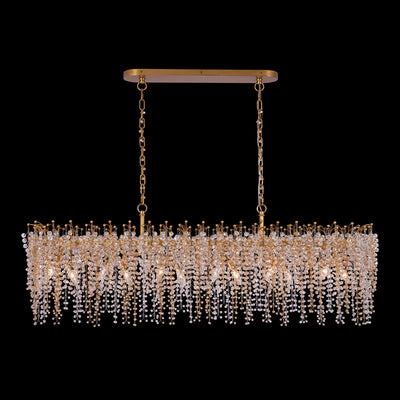 20'' Fuji 12 Light True Brass Linear Pendant