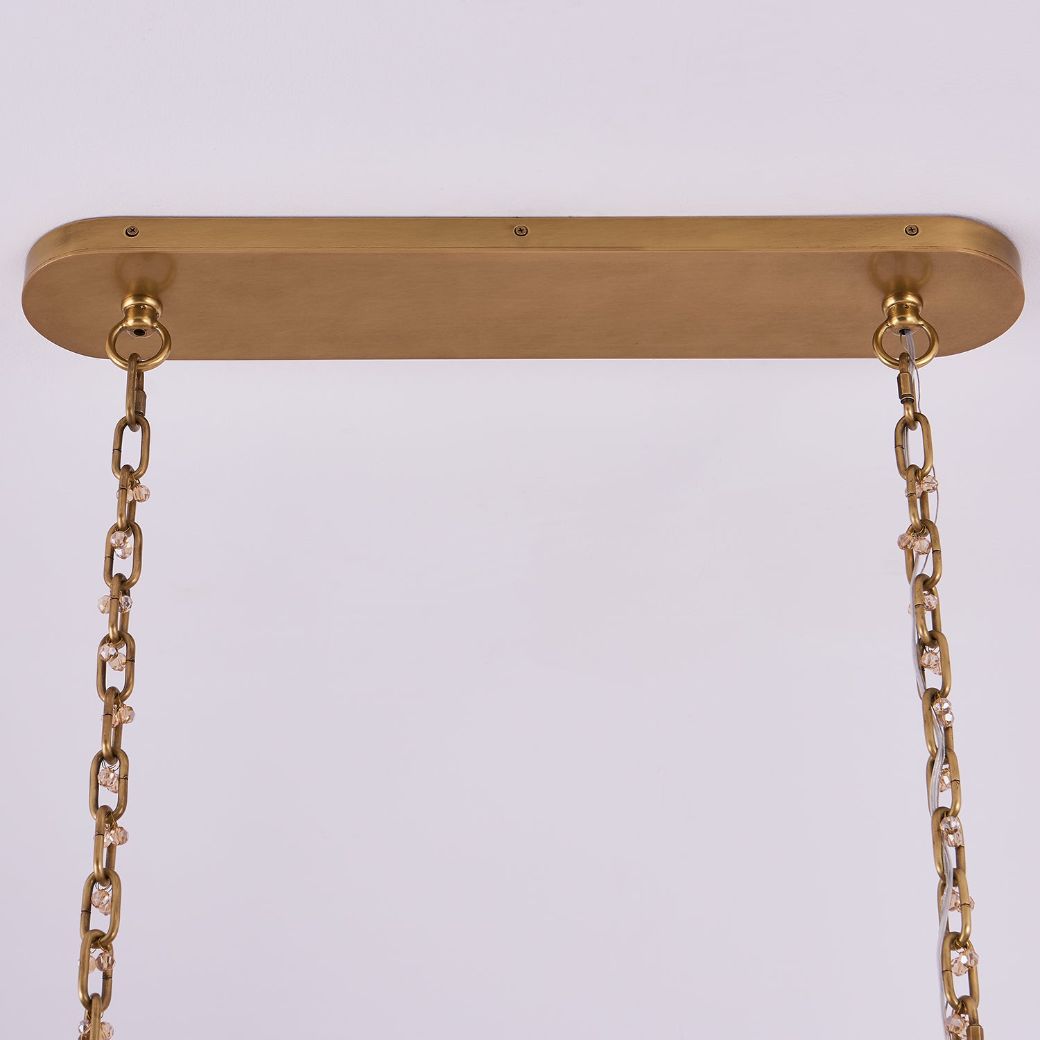 20'' Fuji 12 Light True Brass Linear Pendant