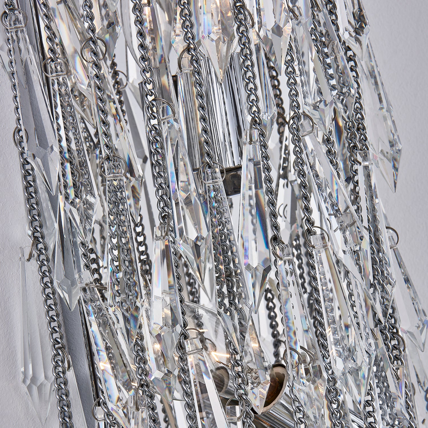 8'' Frangia 3 Light Chrome Wall Sconce
