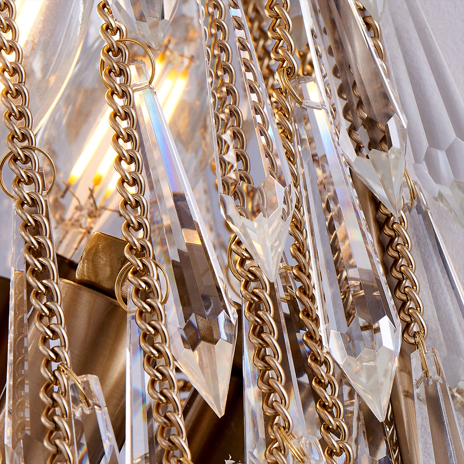 8'' Frangia 3 Light Brushed Champagne Gold Wall Sconce