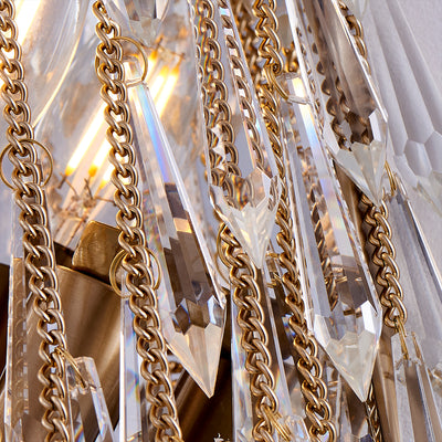 8'' Frangia 3 Light Brushed Champagne Gold Wall Sconce