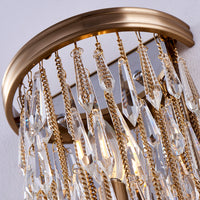 8'' Frangia 3 Light Brushed Champagne Gold Wall Sconce