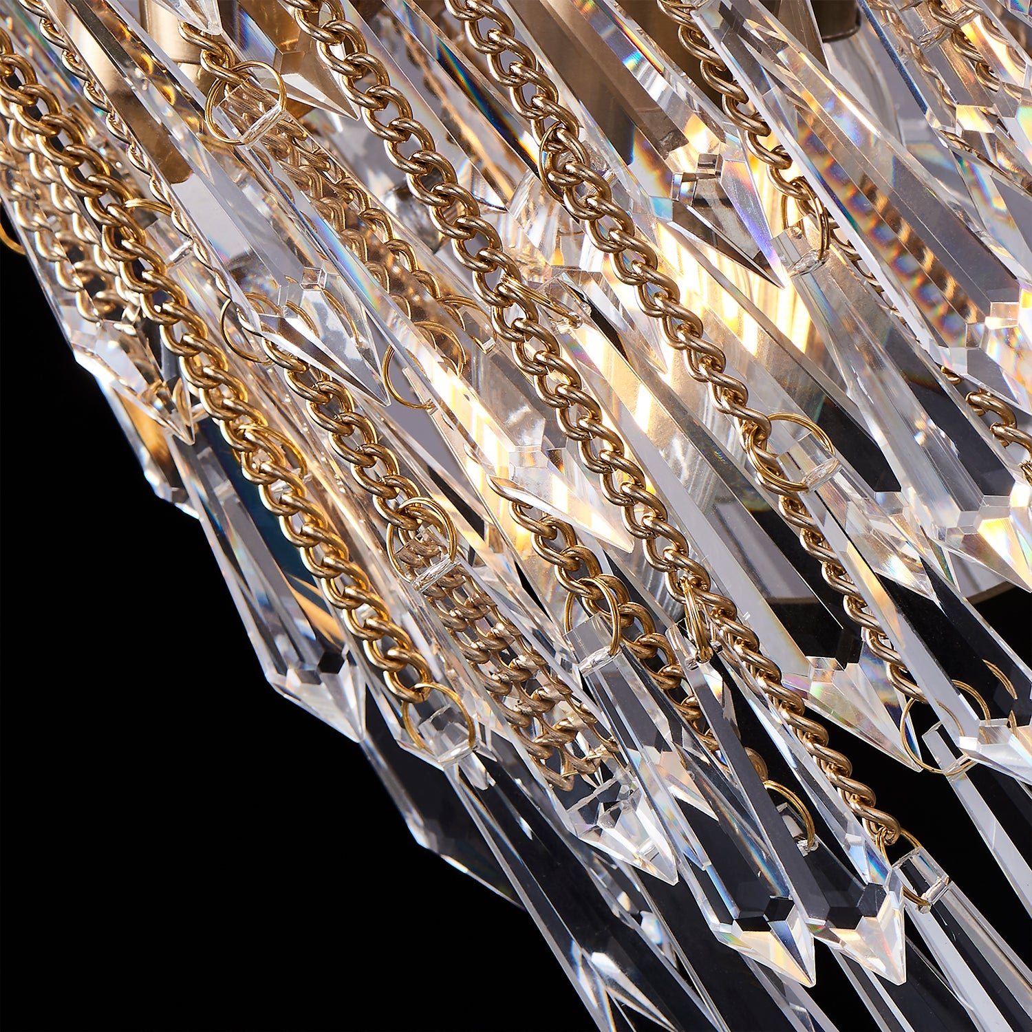 8'' Frangia 3 Light Brushed Champagne Gold Wall Sconce