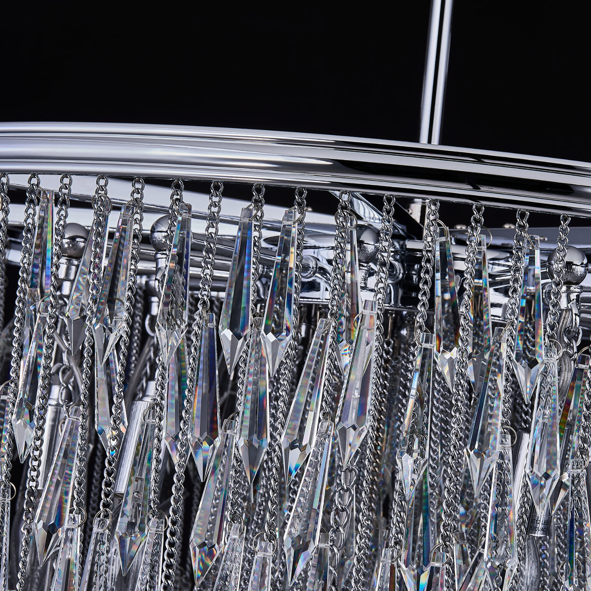 41'' Frangia 12 Light Chrome Chandelier
