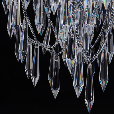41'' Frangia 12 Light Chrome Chandelier