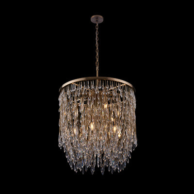 41'' Frangia 12 Light Brushed Champagne Gold Chandelier