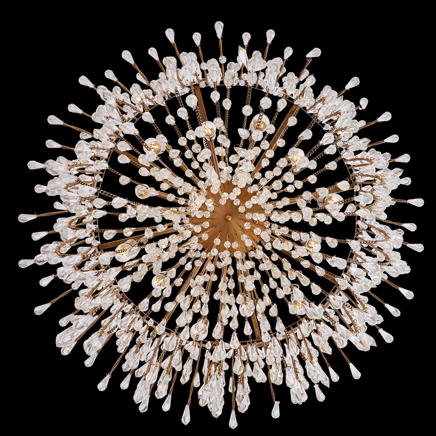 41'' Frangia 12 Light Brushed Champagne Gold Chandelier