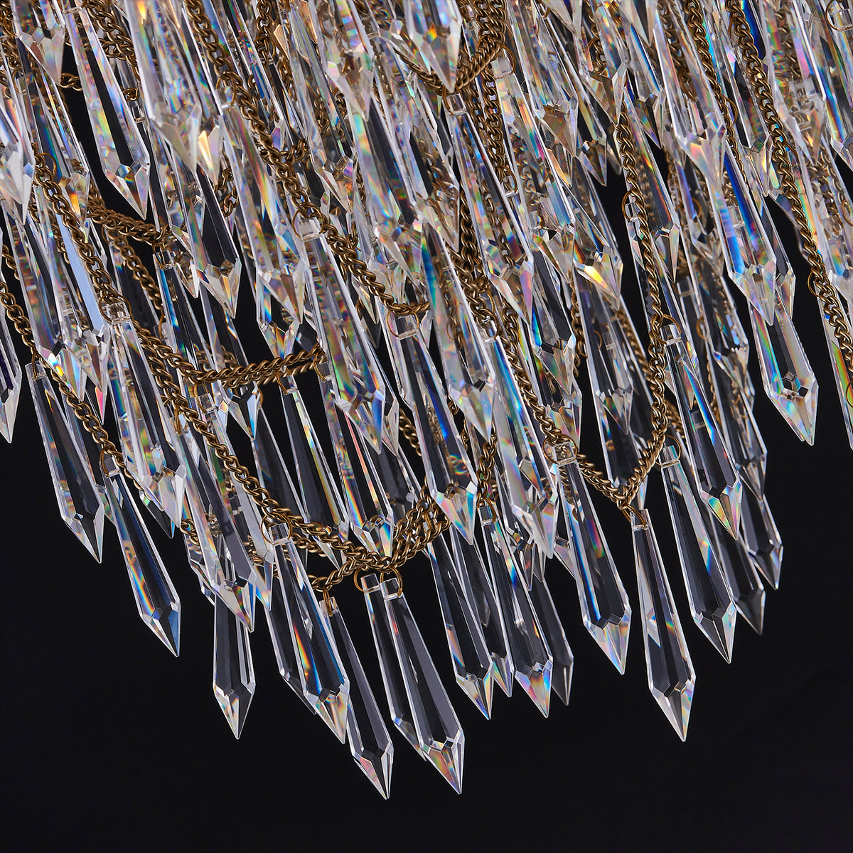 41'' Frangia 12 Light Brushed Champagne Gold Chandelier