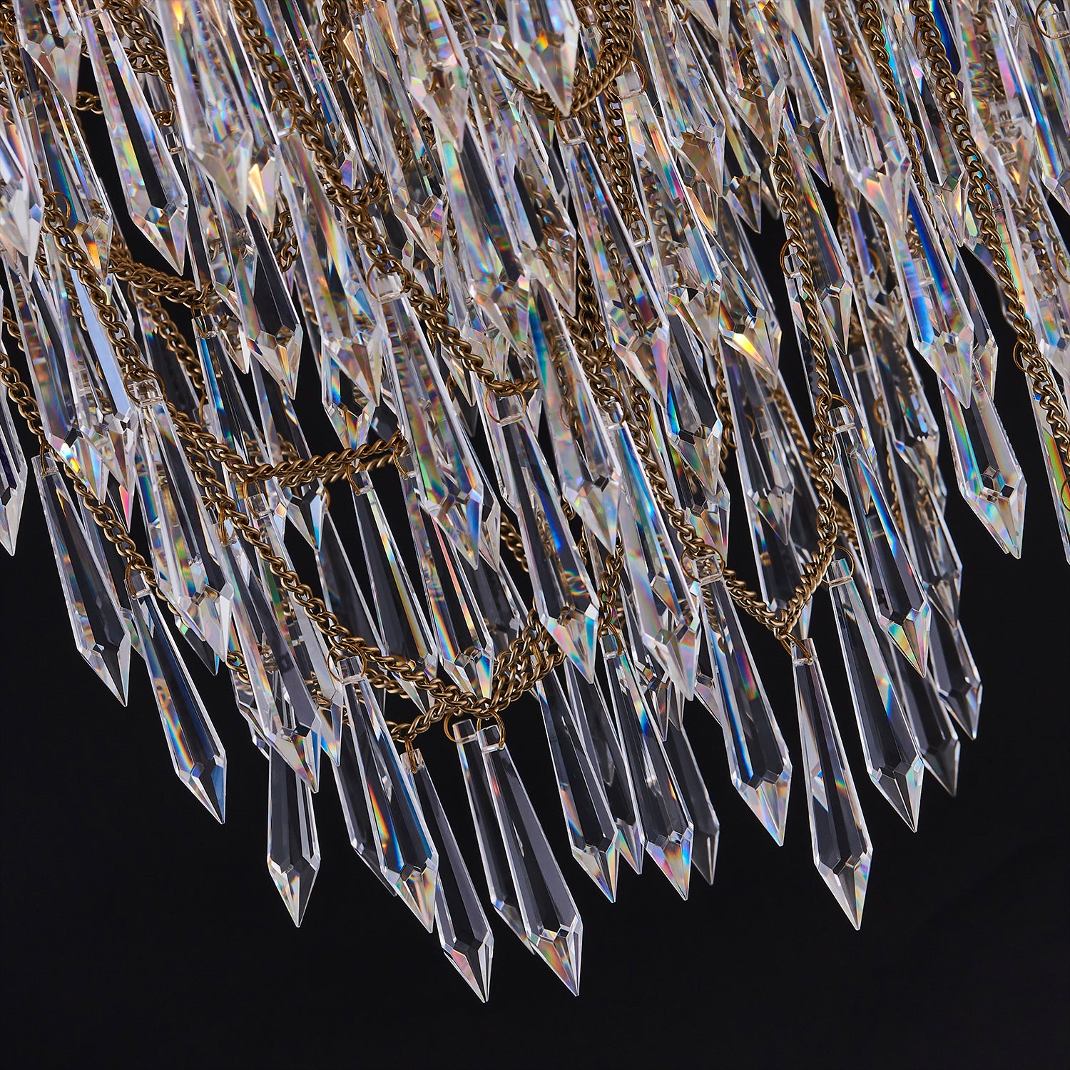 41'' Frangia 12 Light Brushed Champagne Gold Chandelier