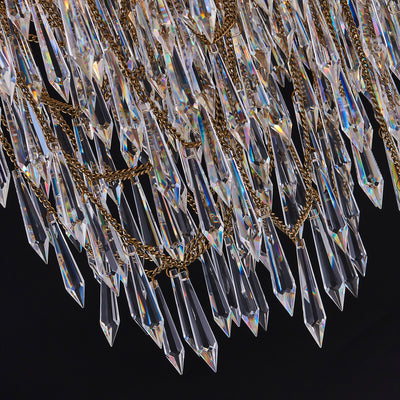 41'' Frangia 12 Light Brushed Champagne Gold Chandelier