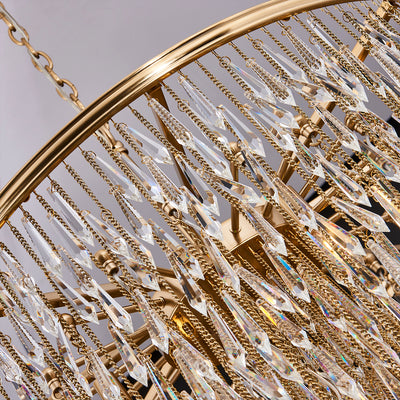 41'' Frangia 12 Light Brushed Champagne Gold Chandelier