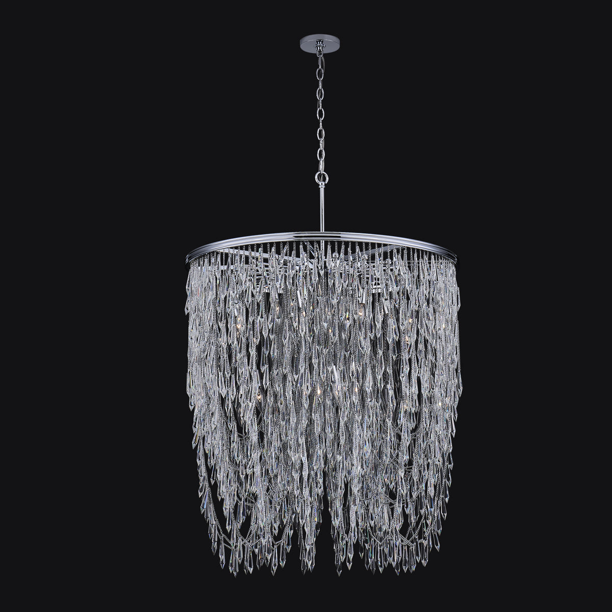 50'' Frangia 18 Light Chrome Chandelier