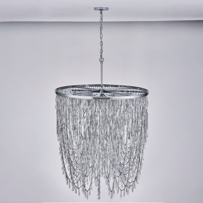 50'' Frangia 18 Light Chrome Chandelier
