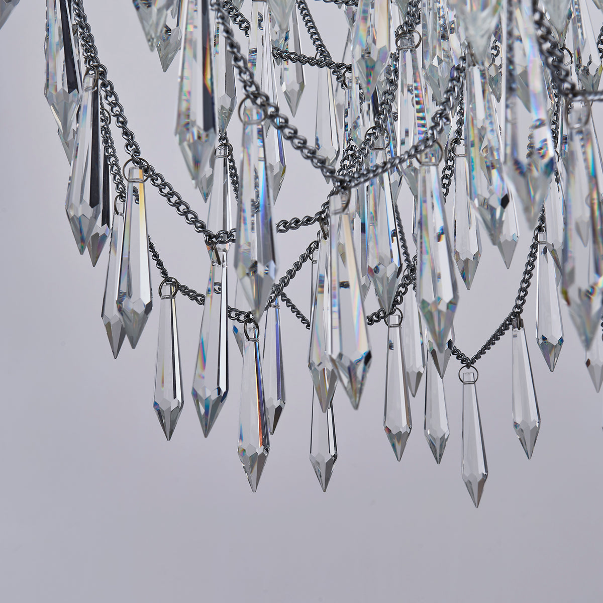 50'' Frangia 18 Light Chrome Chandelier