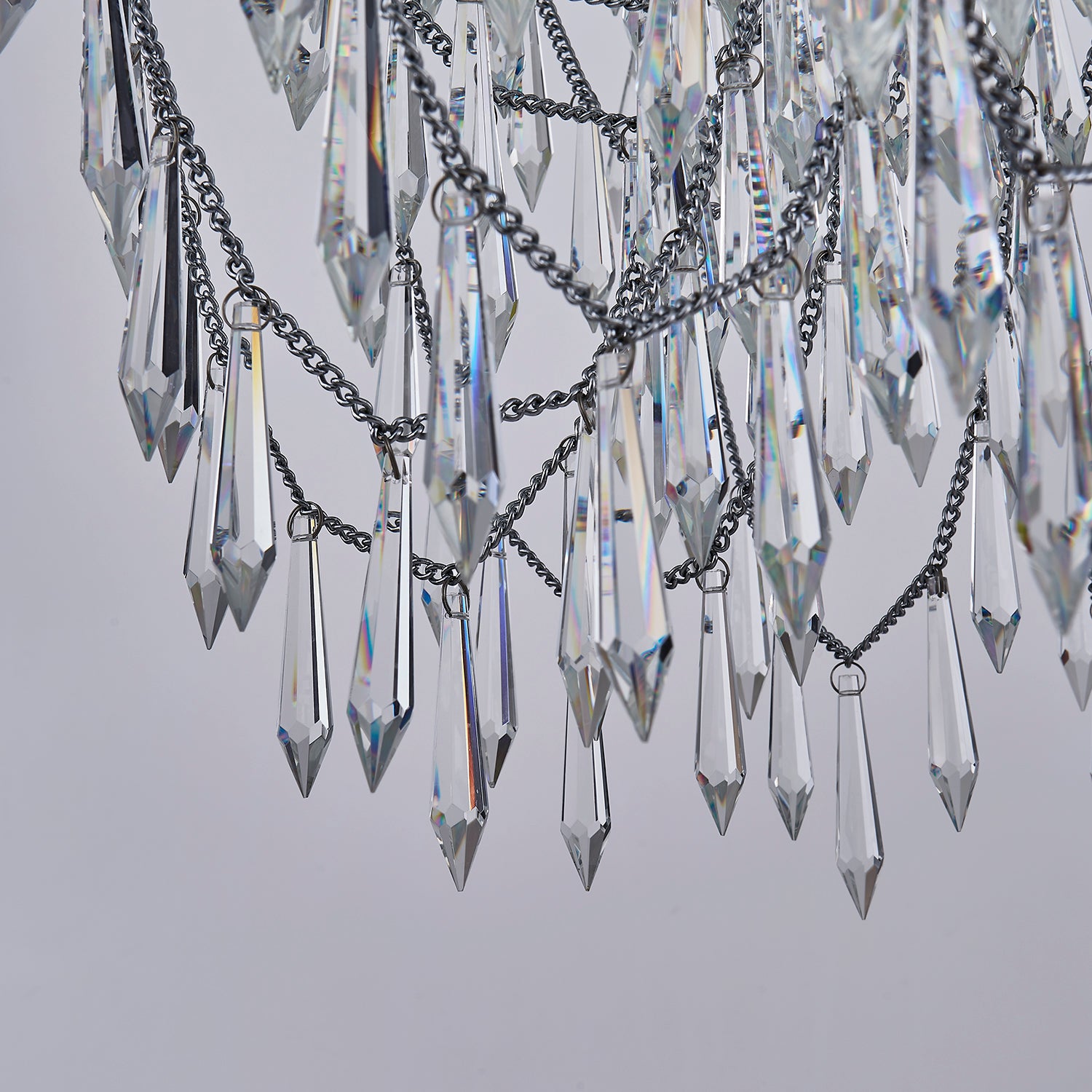 50'' Frangia 18 Light Chrome Chandelier