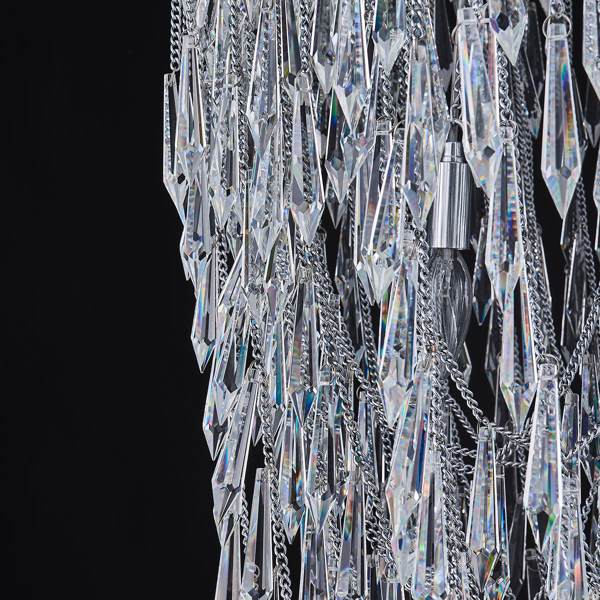 50'' Frangia 18 Light Chrome Chandelier