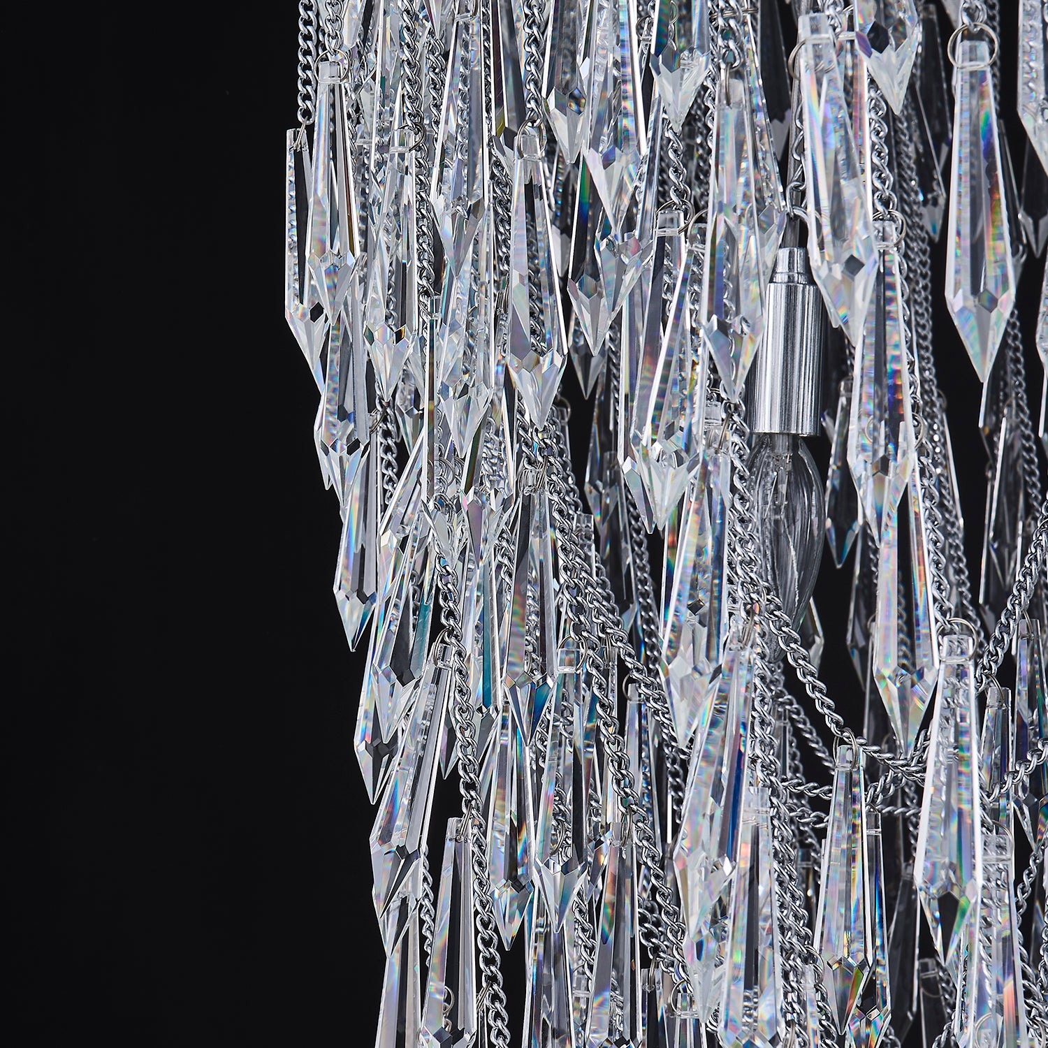 50'' Frangia 18 Light Chrome Chandelier
