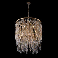 50'' Frangia 18 Light Brushed Champagne Gold Chandelier