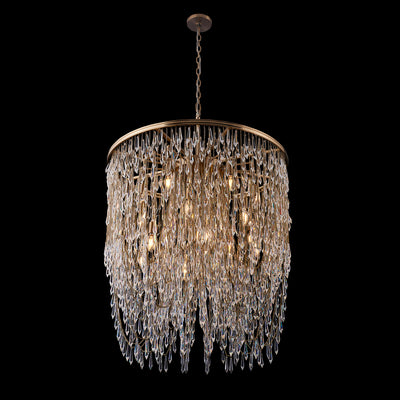 50'' Frangia 18 Light Brushed Champagne Gold Chandelier