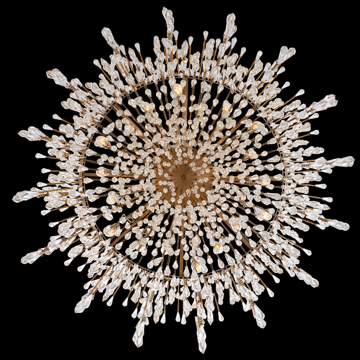 50'' Frangia 18 Light Brushed Champagne Gold Chandelier