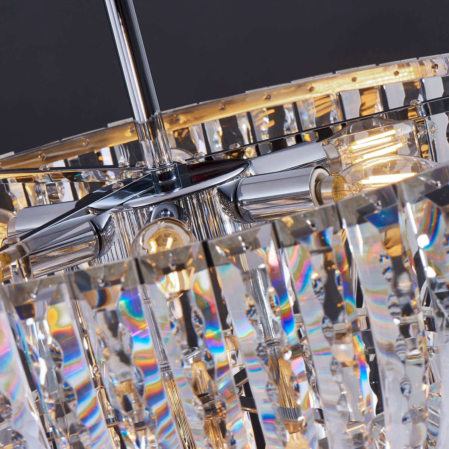 25'' Fontana 9 Light Chrome Pendant