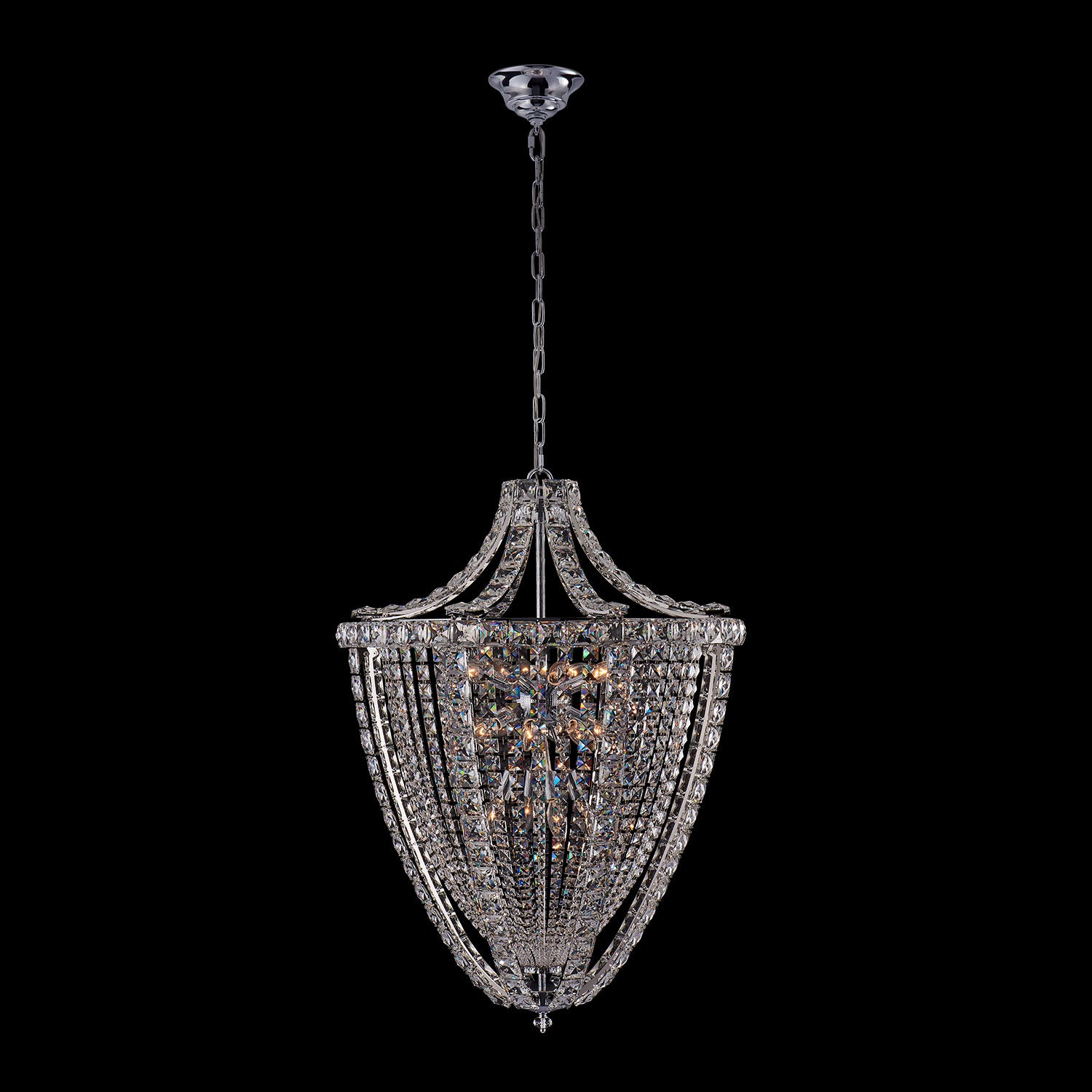 37'' Scudo 20 Light Chrome Chandelier