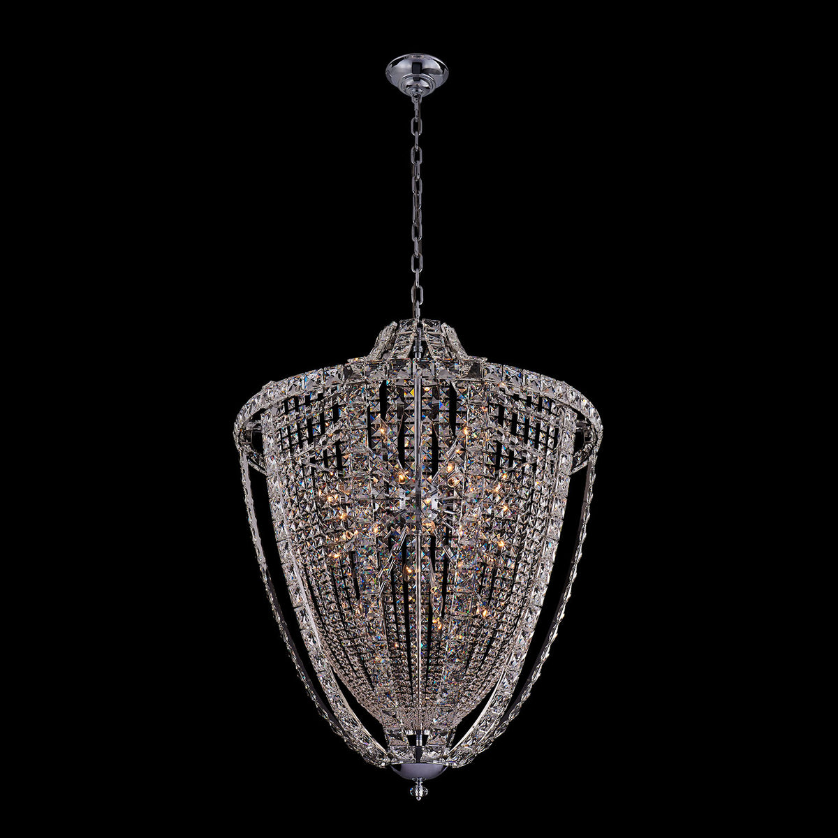 51'' Scudo 35 Light Chrome Chandelier