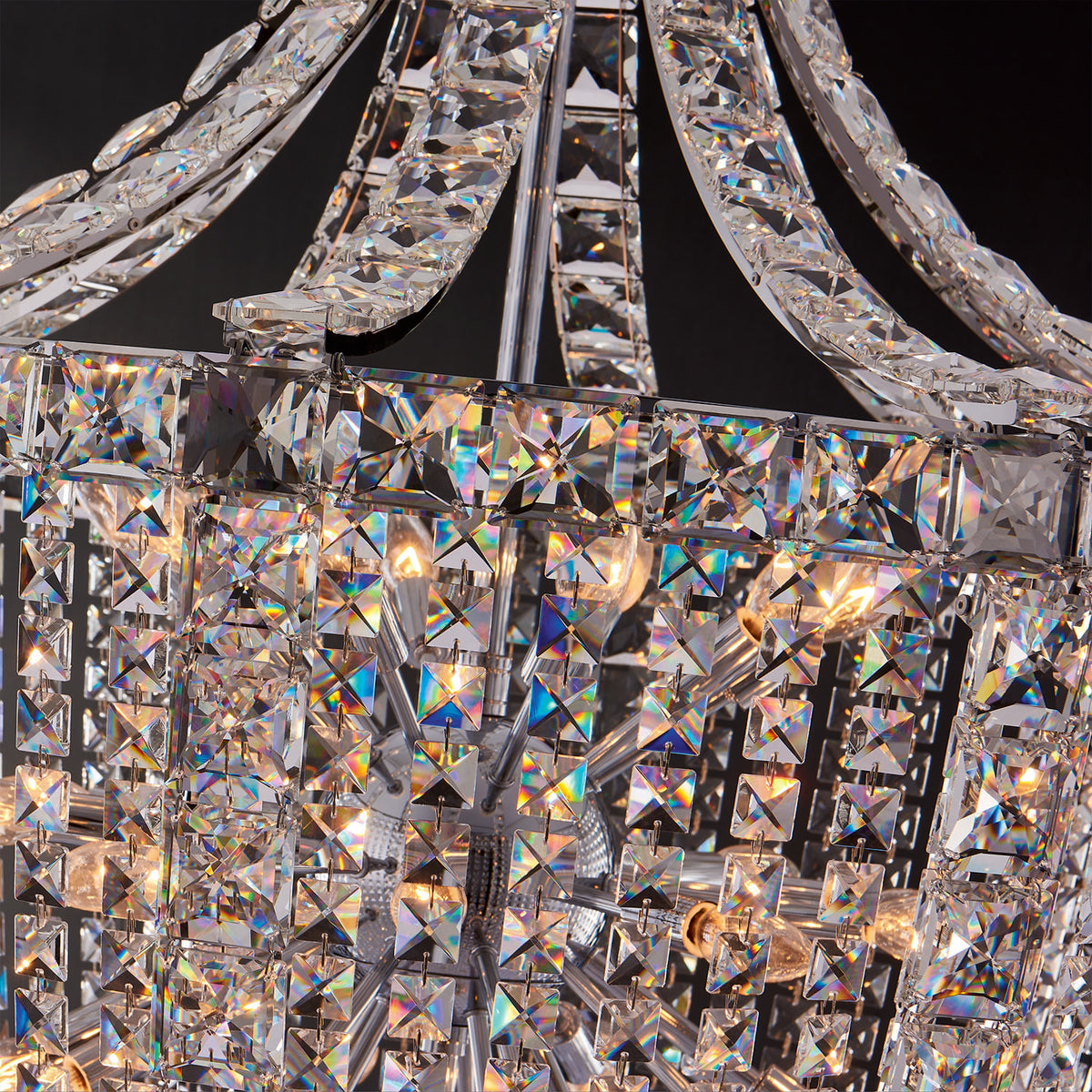 51'' Scudo 35 Light Chrome Chandelier