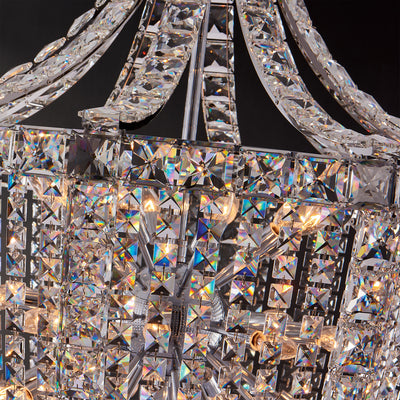 51'' Scudo 35 Light Chrome Chandelier