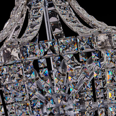 51'' Scudo 35 Light Chrome Chandelier