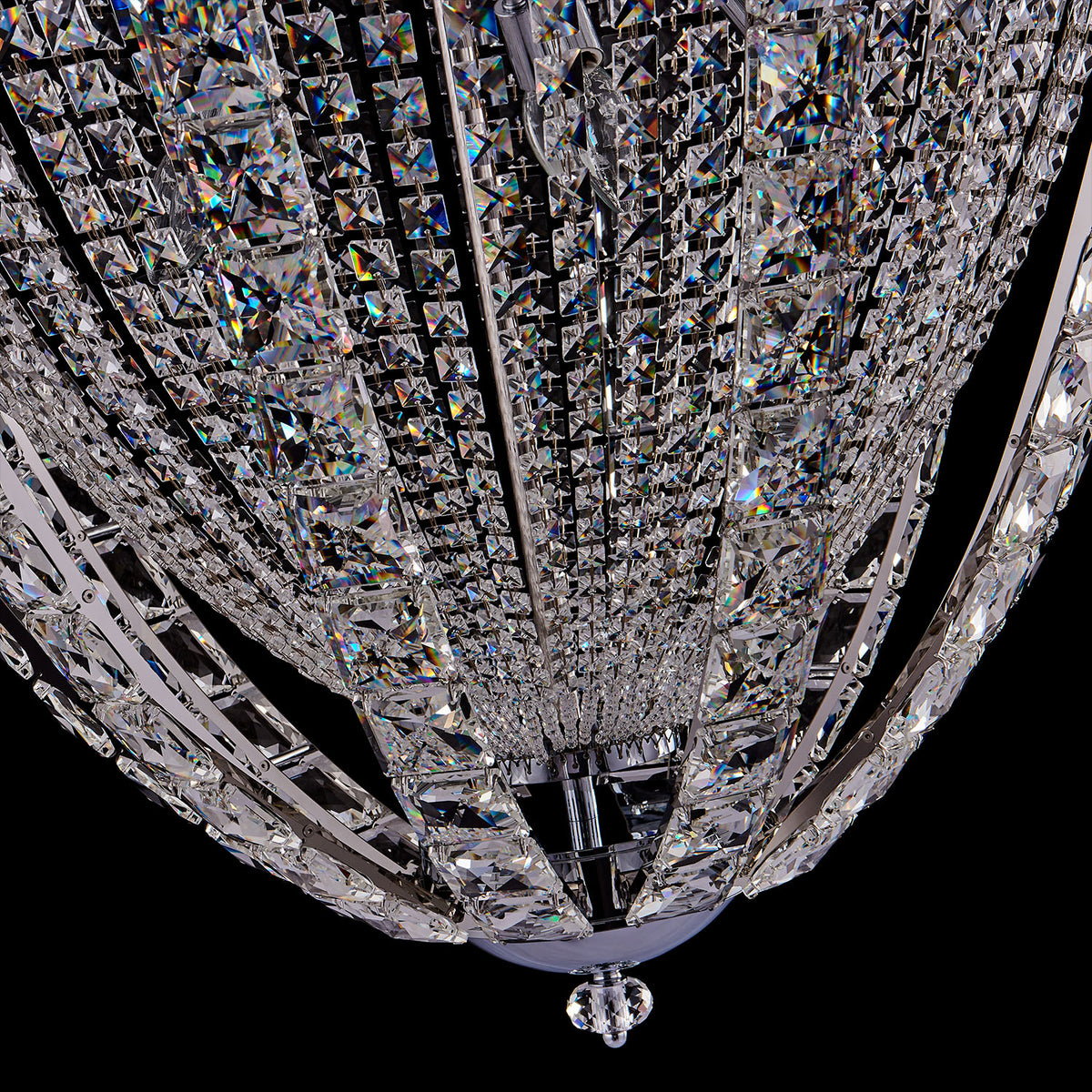 51'' Scudo 35 Light Chrome Chandelier