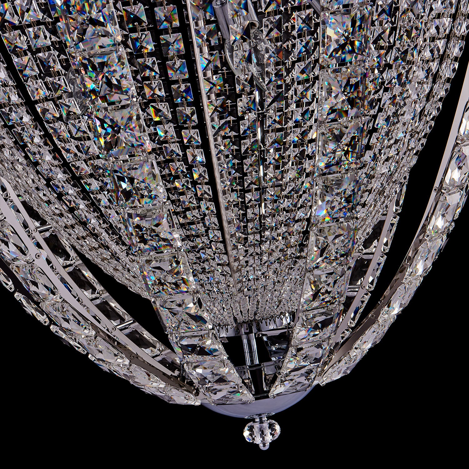 51'' Scudo 35 Light Chrome Chandelier