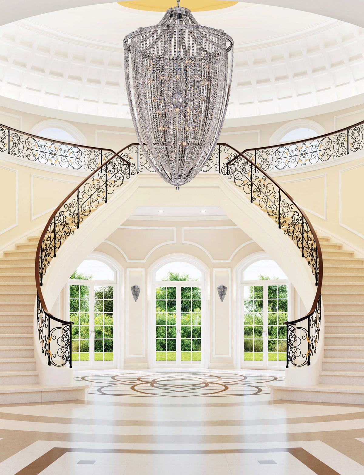 99'' Scudo 72 Light Chrome Chandelier