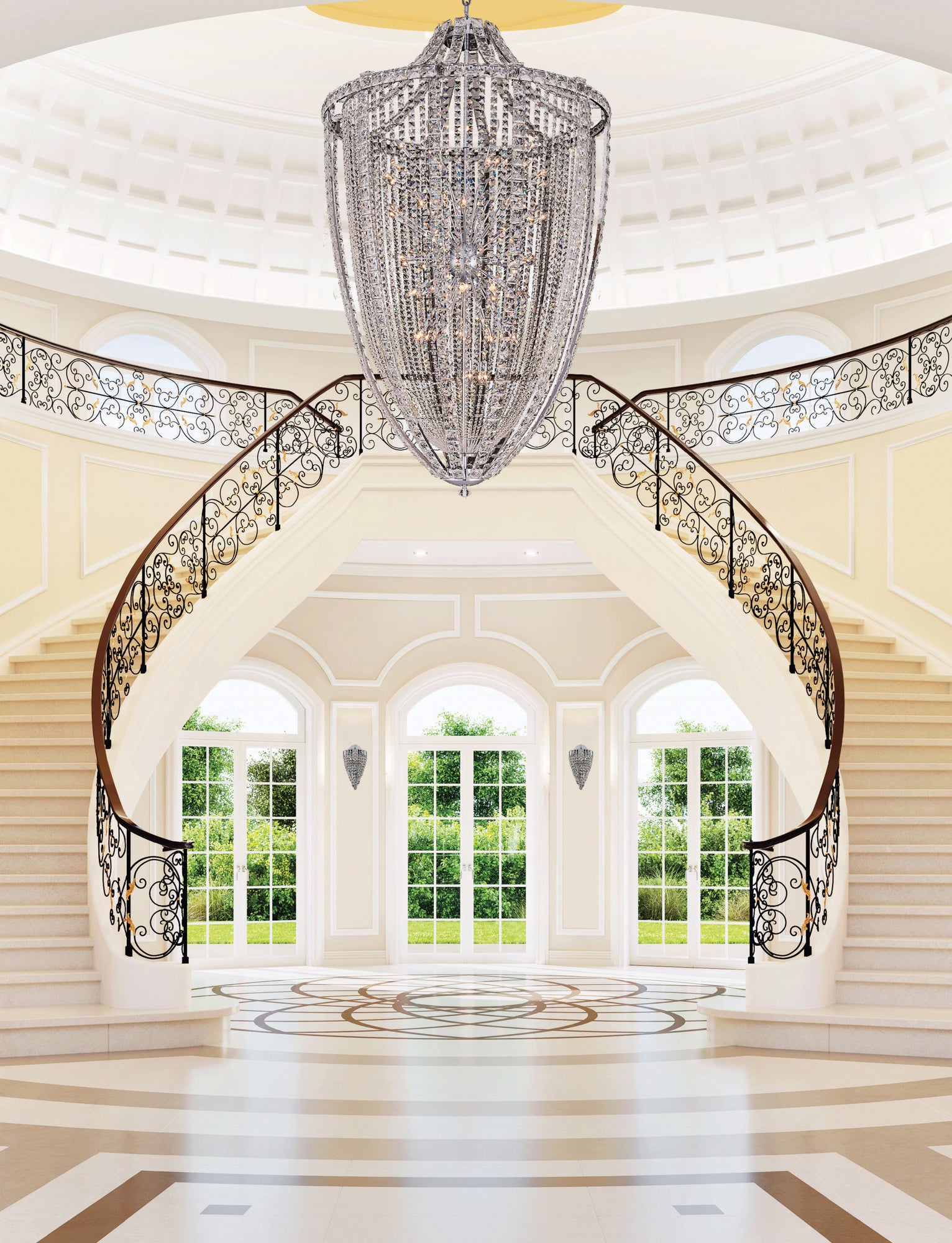 99'' Scudo 72 Light Chrome Chandelier